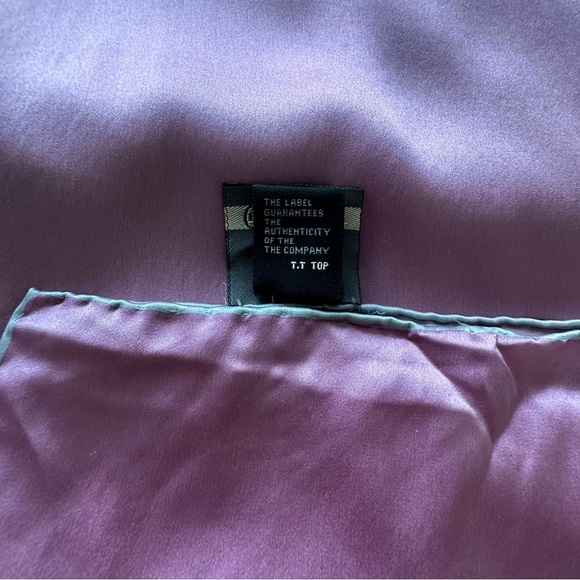 Vintage Rose Pink Silk Square Scarf - Picture 4 of 6